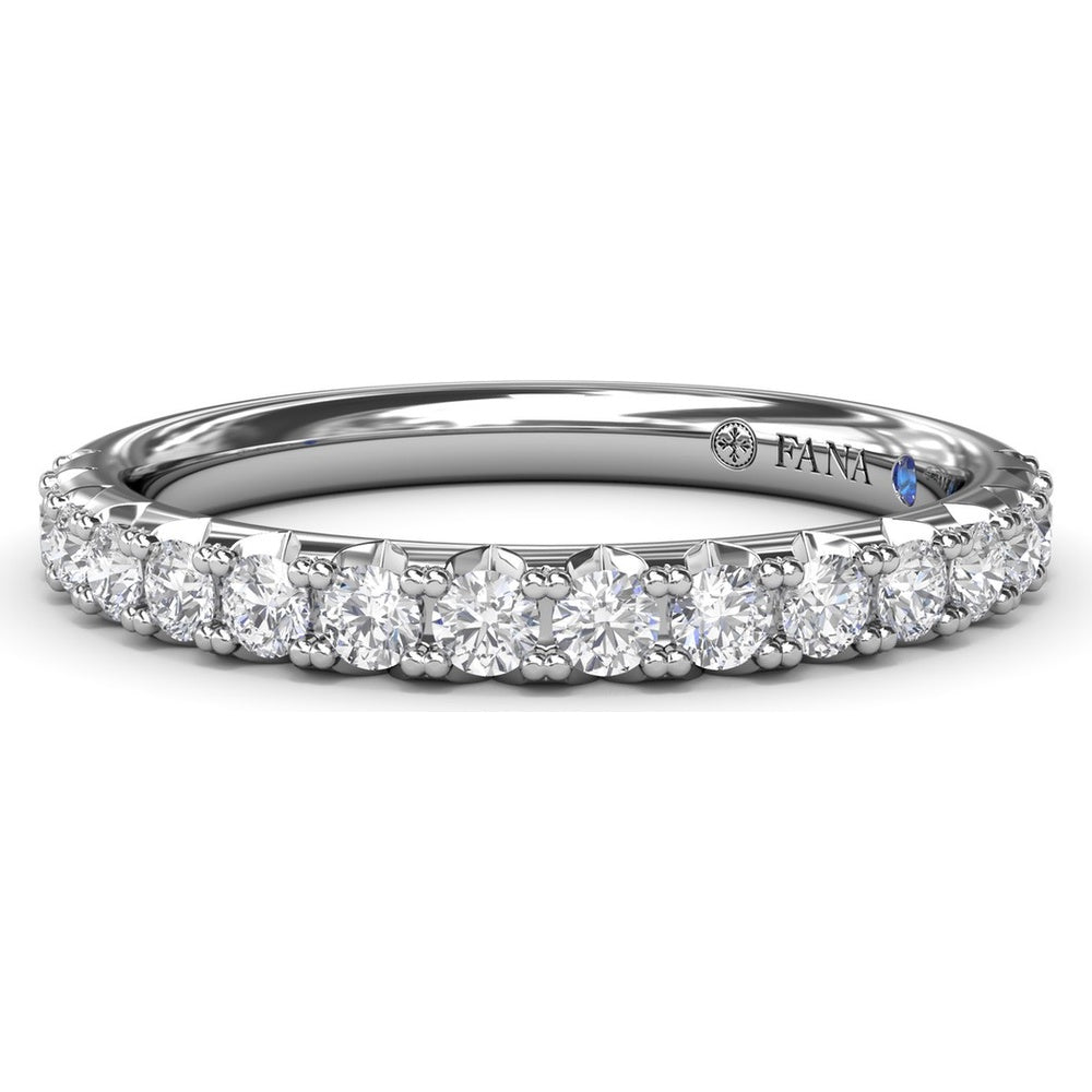 Wedding Band with Pavé Set Round Diamonds by Fana - 0.48 Carat Total Diamond Weight