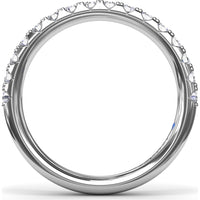 Wedding Band with Pavé Set Round Diamonds by Fana - 0.48 Carat Total Diamond Weight
