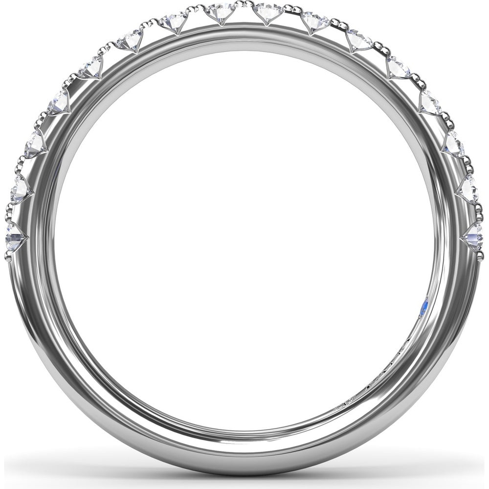 Wedding Band with Pavé Set Round Diamonds by Fana - 0.48 Carat Total Diamond Weight
