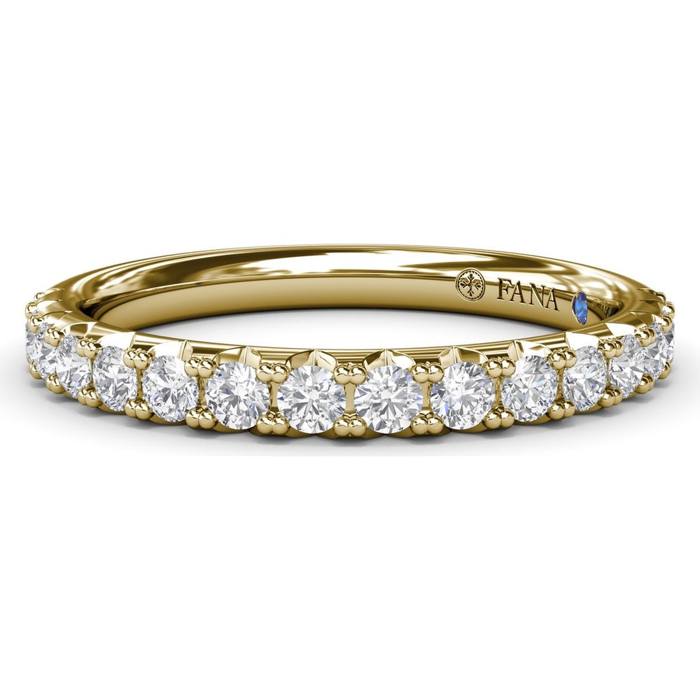 Wedding Band with Pavé Set Round Diamonds by Fana - 0.48 Carat Total Diamond Weight