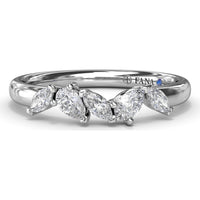 Wedding Band with Prong-Set Marquise and Pear Diamonds by Fana - 0.39 Carat Total Diamond Weight