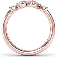 Wedding Band with Prong-Set Marquise and Pear Diamonds by Fana - 0.39 Carat Total Diamond Weight