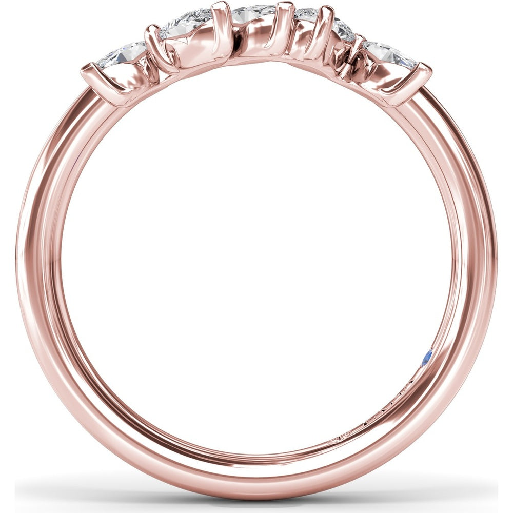 Wedding Band with Prong-Set Marquise and Pear Diamonds by Fana - 0.39 Carat Total Diamond Weight