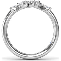 Wedding Band with Prong-Set Marquise and Pear Diamonds by Fana - 0.39 Carat Total Diamond Weight