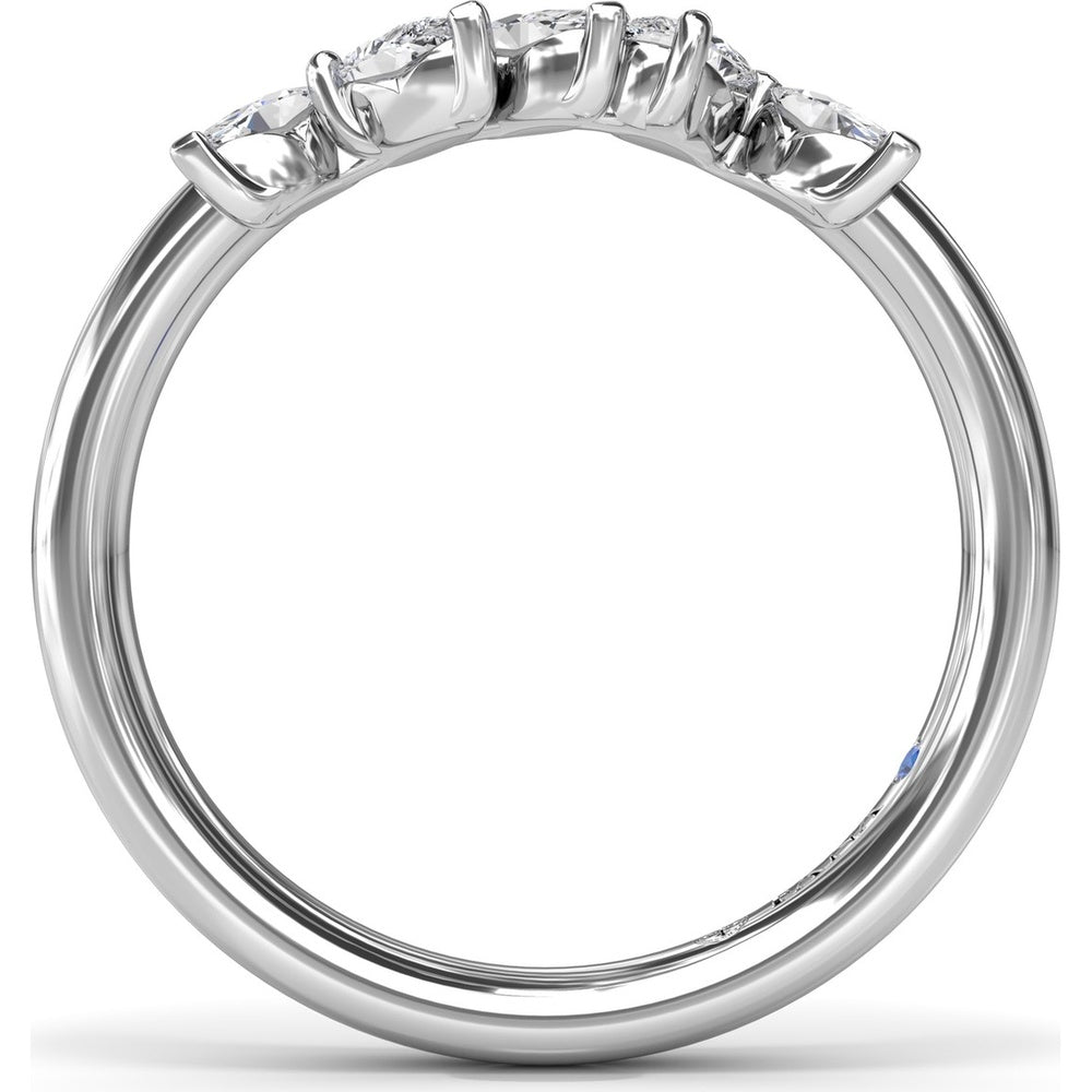 Wedding Band with Prong-Set Marquise and Pear Diamonds by Fana - 0.39 Carat Total Diamond Weight