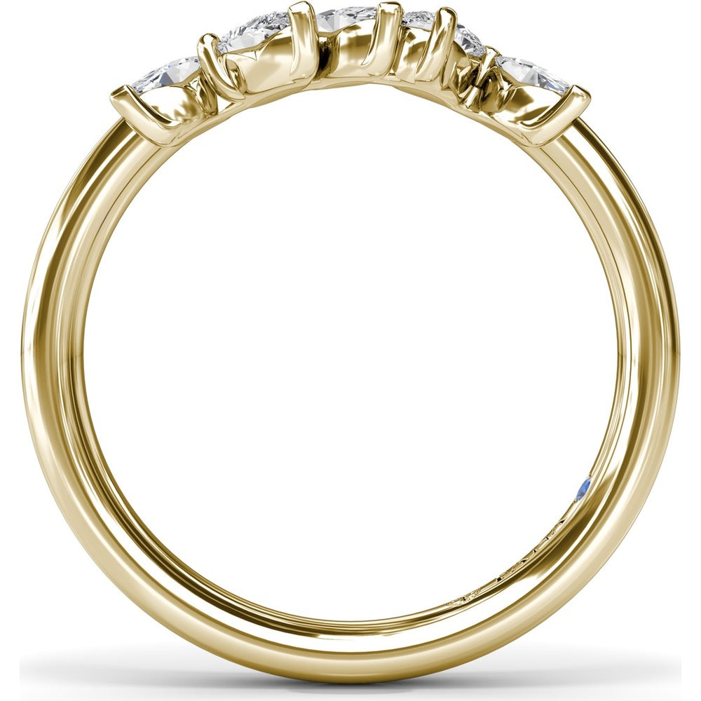 Wedding Band with Prong-Set Marquise and Pear Diamonds by Fana - 0.39 Carat Total Diamond Weight