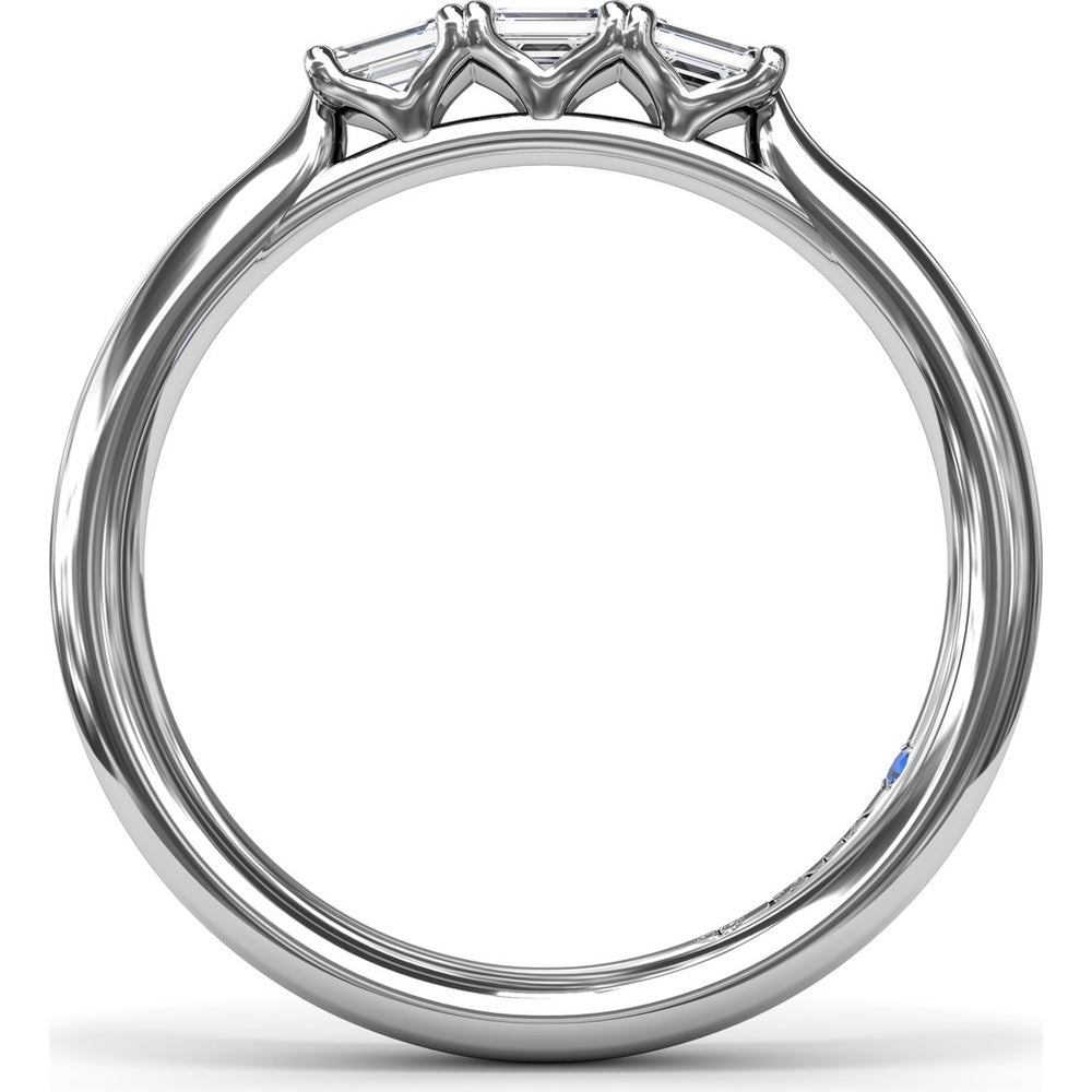 Wedding Band with Shared-Prong Emerald-Cut Diamonds by Fana - 0.33 Carat Total Diamond Weight