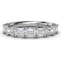 Wedding Band with Shared-Prong Emerald Cut Diamonds by Fana - 1.54 Carat Total Diamond Weight