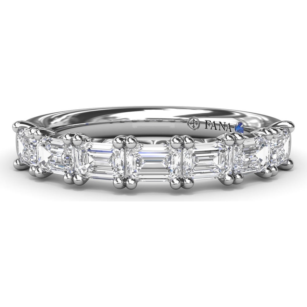 Wedding Band with Shared-Prong Emerald Cut Diamonds by Fana - 1.54 Carat Total Diamond Weight
