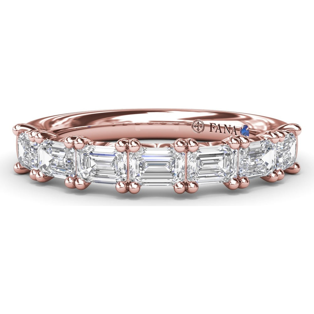 Wedding Band with Shared-Prong Emerald Cut Diamonds by Fana - 1.54 Carat Total Diamond Weight