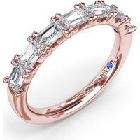 Wedding Band with Shared-Prong Emerald Cut Diamonds by Fana - 1.54 Carat Total Diamond Weight