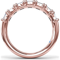 Wedding Band with Shared-Prong Emerald Cut Diamonds by Fana - 1.54 Carat Total Diamond Weight