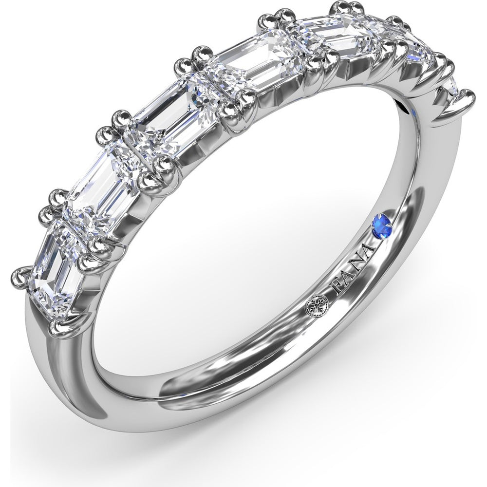 Wedding Band with Shared-Prong Emerald Cut Diamonds by Fana - 1.54 Carat Total Diamond Weight