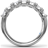 Wedding Band with Shared-Prong Emerald Cut Diamonds by Fana - 1.54 Carat Total Diamond Weight