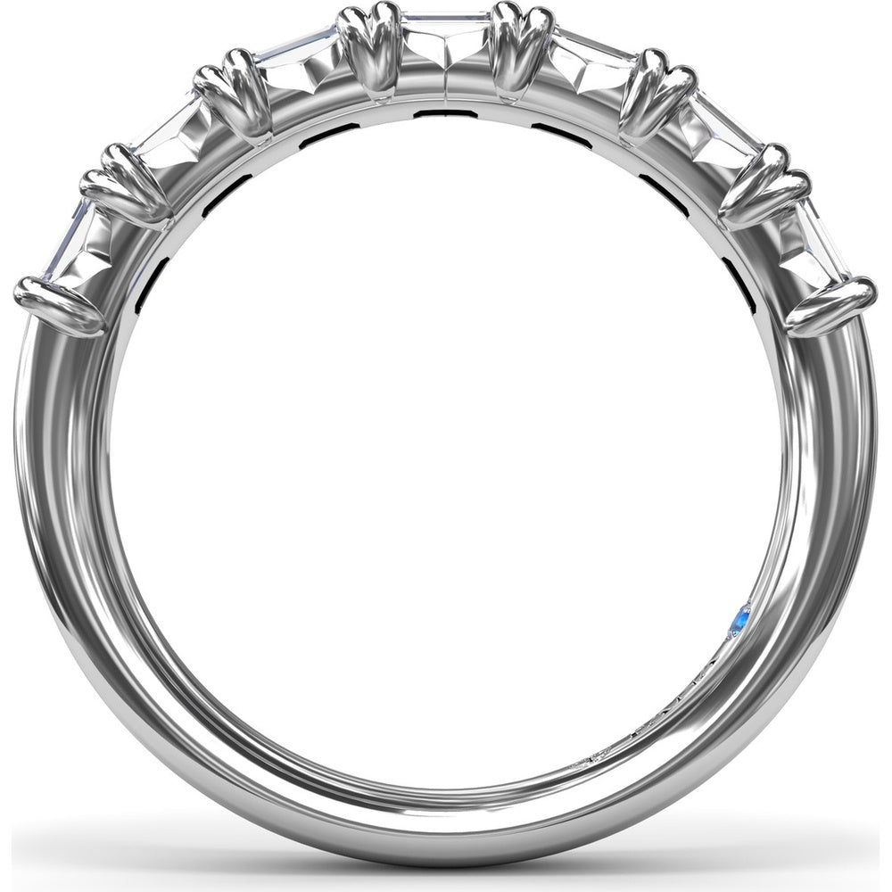 Wedding Band with Shared-Prong Emerald Cut Diamonds by Fana - 1.54 Carat Total Diamond Weight