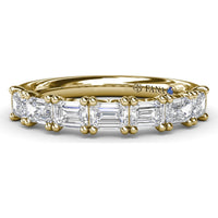 Wedding Band with Shared-Prong Emerald Cut Diamonds by Fana - 1.54 Carat Total Diamond Weight