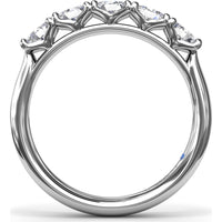 Wedding Band with Shared-Prong Oval Diamonds by Fana - 0.65 Carat Total Diamond Weight