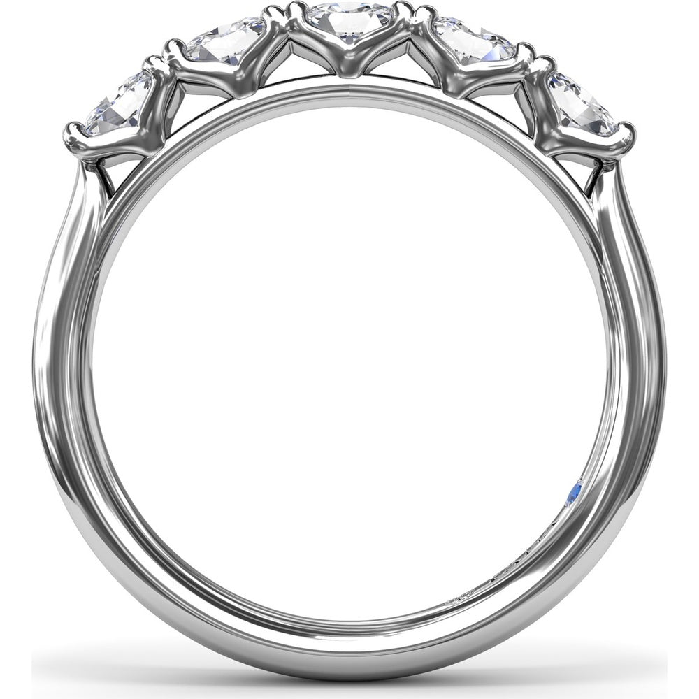 Wedding Band with Shared-Prong Oval Diamonds by Fana - 0.65 Carat Total Diamond Weight