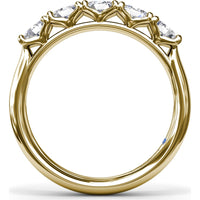 Wedding Band with Shared-Prong Oval Diamonds by Fana - 0.65 Carat Total Diamond Weight