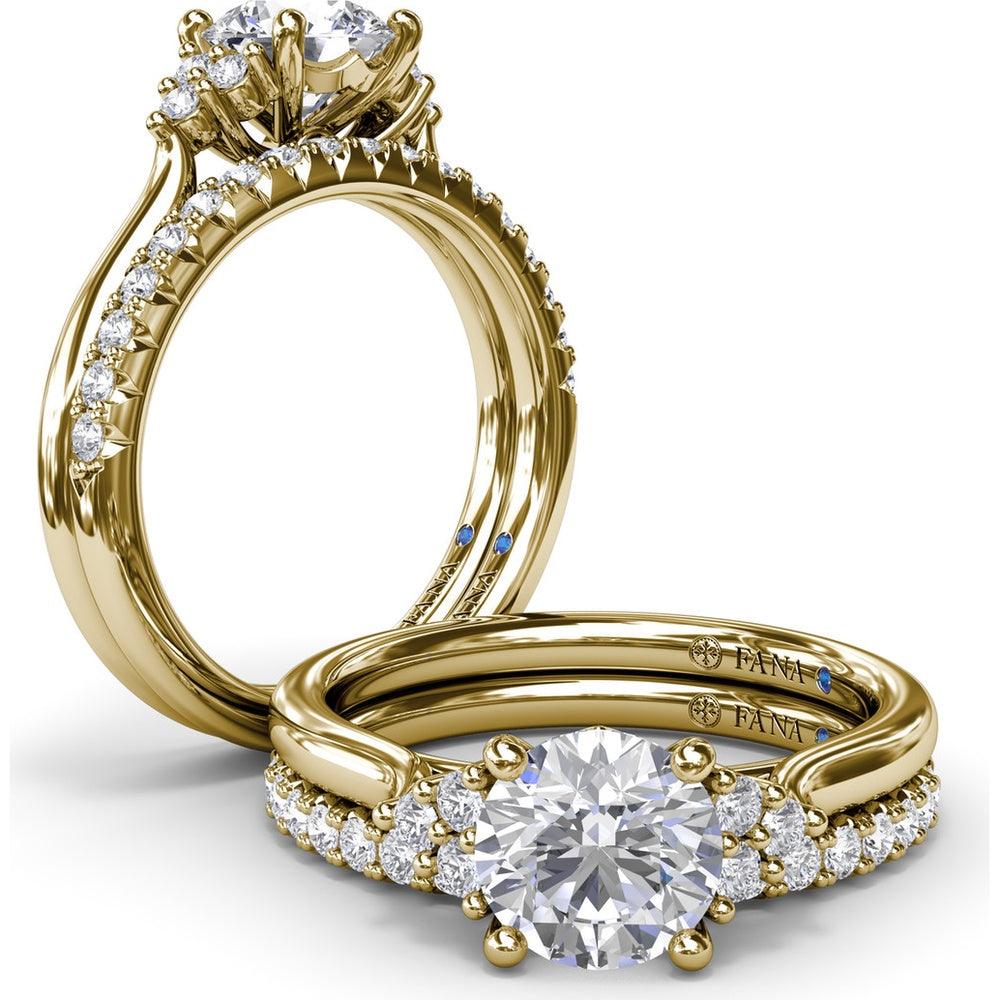 Wedding Band with Shared-Prong Round Diamonds by Fana - 0.27 Carat Total Diamond Weight