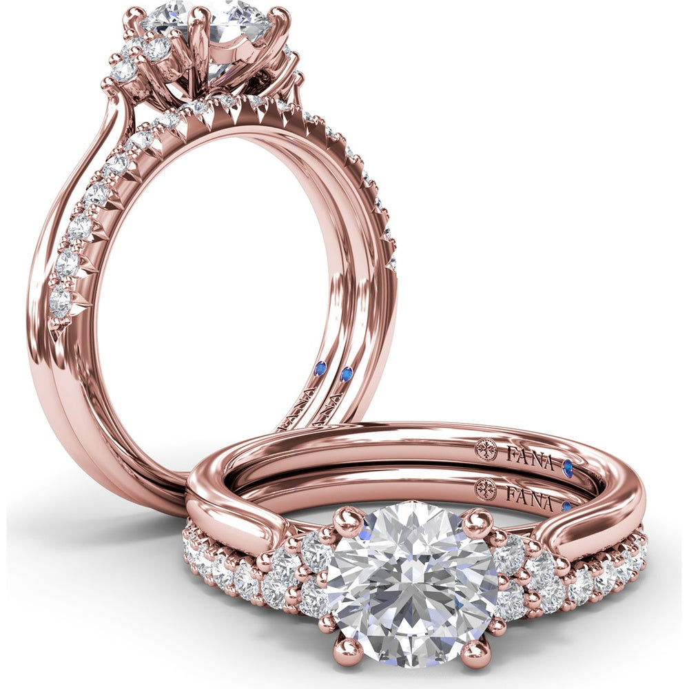 Wedding Band with Shared-Prong Round Diamonds by Fana - 0.27 Carat Total Diamond Weight