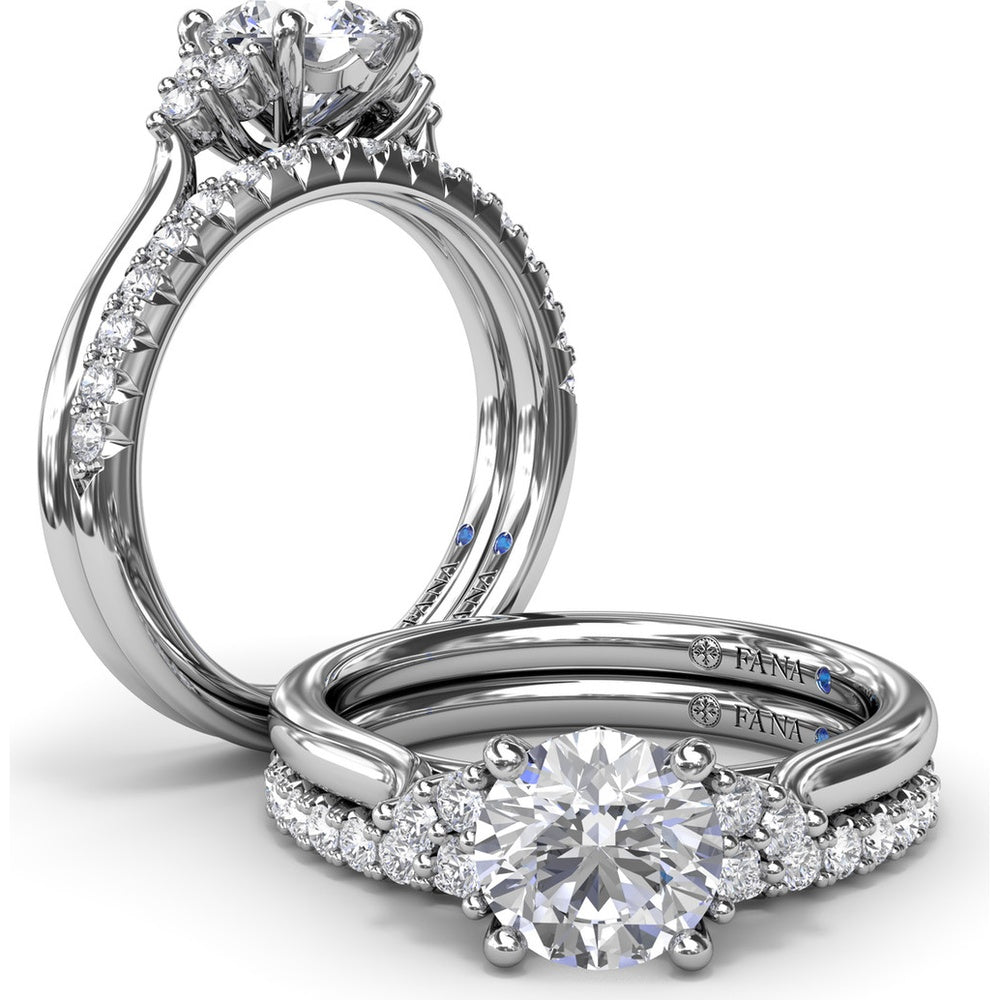 Wedding Band with Shared-Prong Round Diamonds by Fana - 0.27 Carat Total Diamond Weight