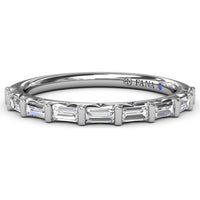 Wedding Band with Shared-Prong Set Baguette Diamonds by Fana - 0.45 Carat Total Diamond Weight