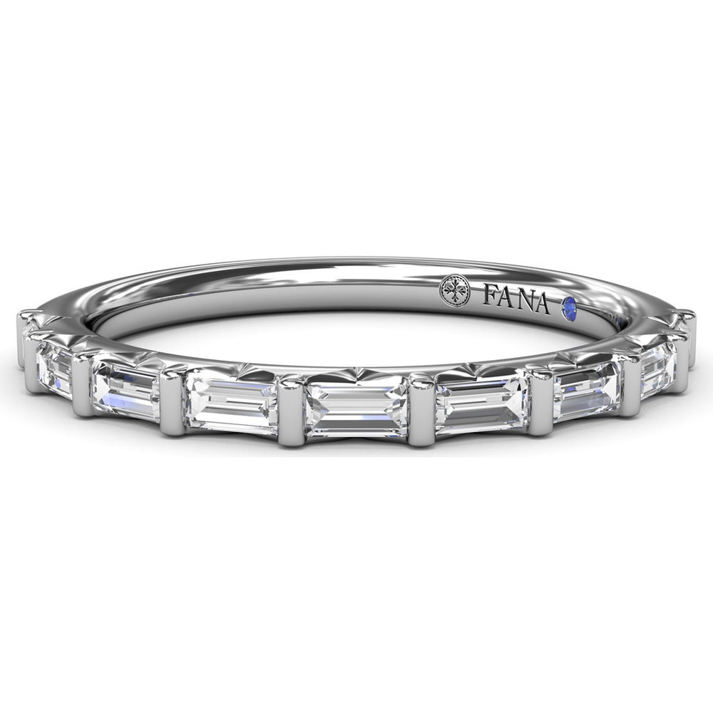 Wedding Band with Shared-Prong Set Baguette Diamonds by Fana - 0.45 Carat Total Diamond Weight