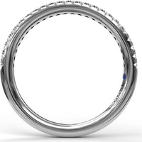 Wedding Band with Shared-Prong Set Round Diamonds by Fana - 0.20 Carat Total Diamond Weight