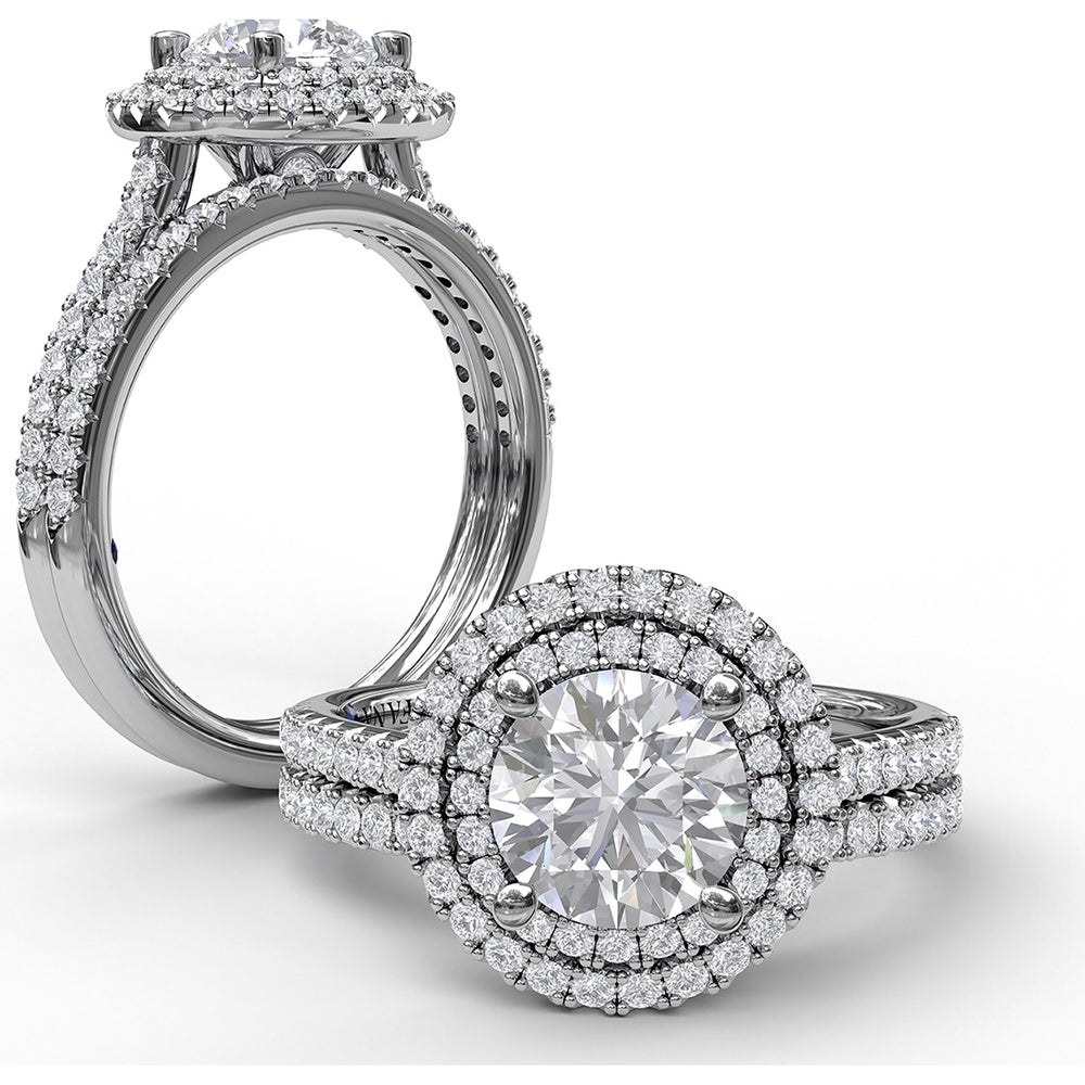 Wedding Band with Shared-Prong Set Round Diamonds by Fana - 0.20 Carat Total Diamond Weight