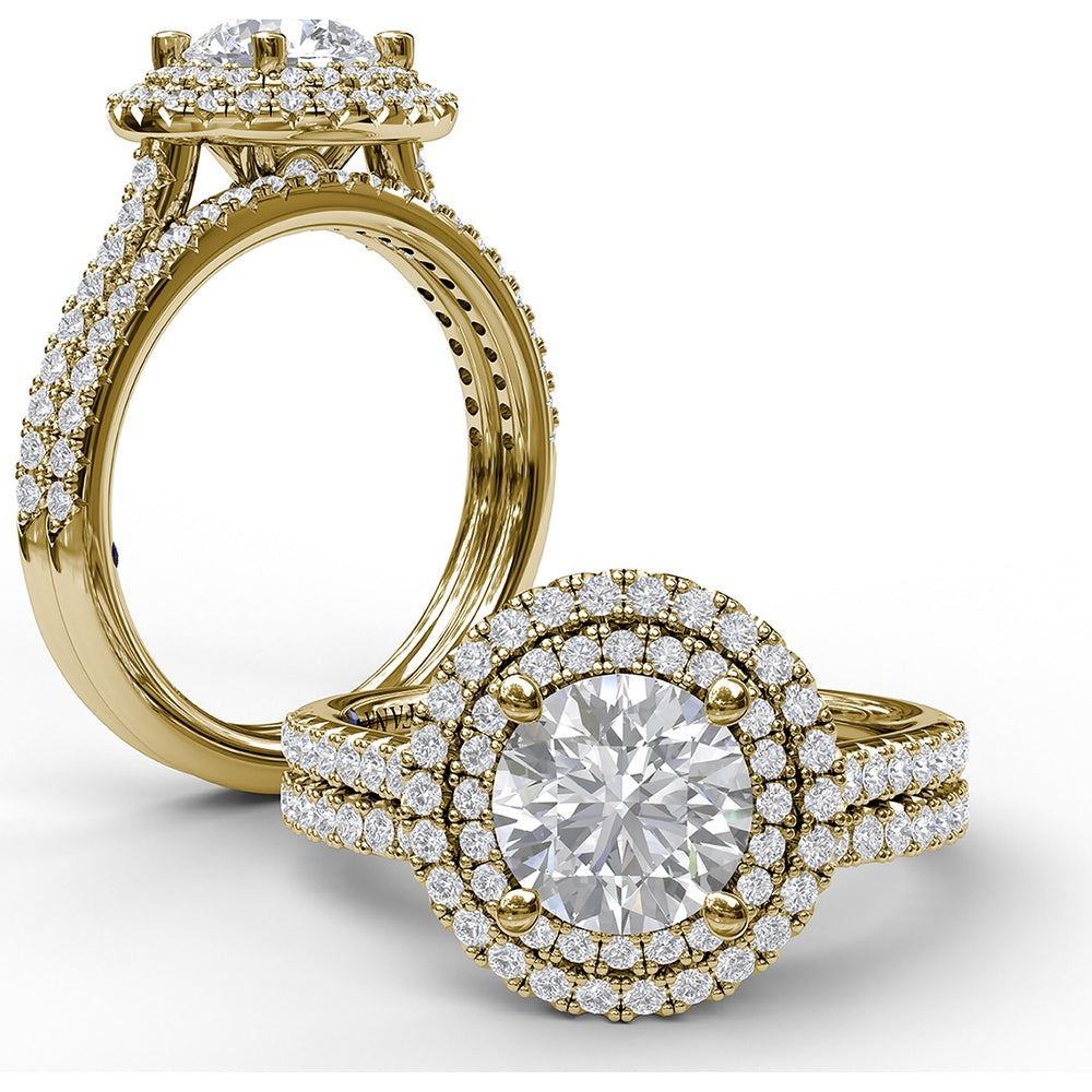 Wedding Band with Shared-Prong Set Round Diamonds by Fana - 0.20 Carat Total Diamond Weight