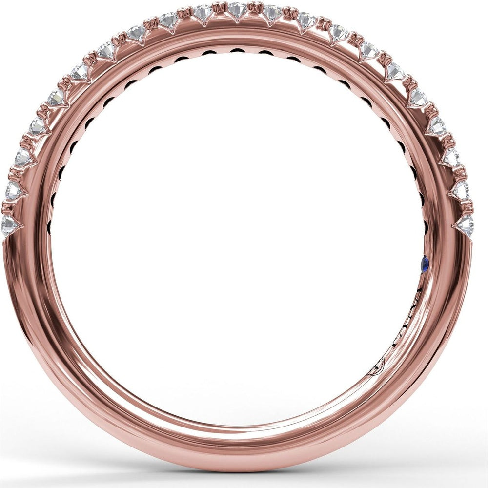 Wedding Band with Shared-Prong Set Round Diamonds by Fana - 0.26 Carat Total Diamond Weight