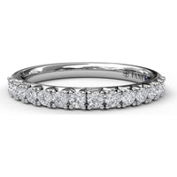 Wedding Band with Shared-Prong Set Round Diamonds by Fana - 0.40 Carat Total Diamond Weight