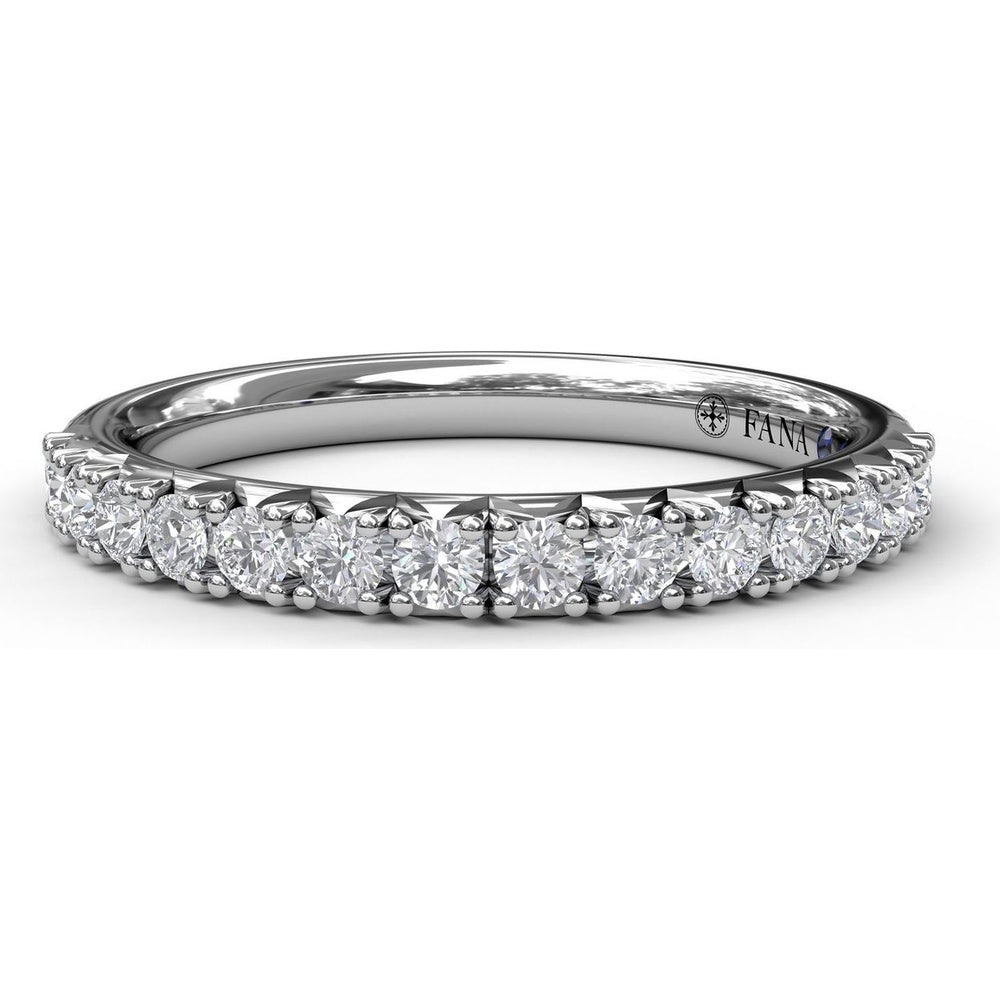 Wedding Band with Shared-Prong Set Round Diamonds by Fana - 0.40 Carat Total Diamond Weight