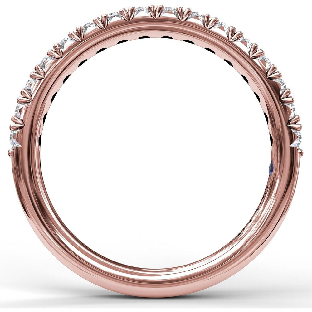 Wedding Band with Shared-Prong Set Round Diamonds by Fana - 0.40 Carat Total Diamond Weight