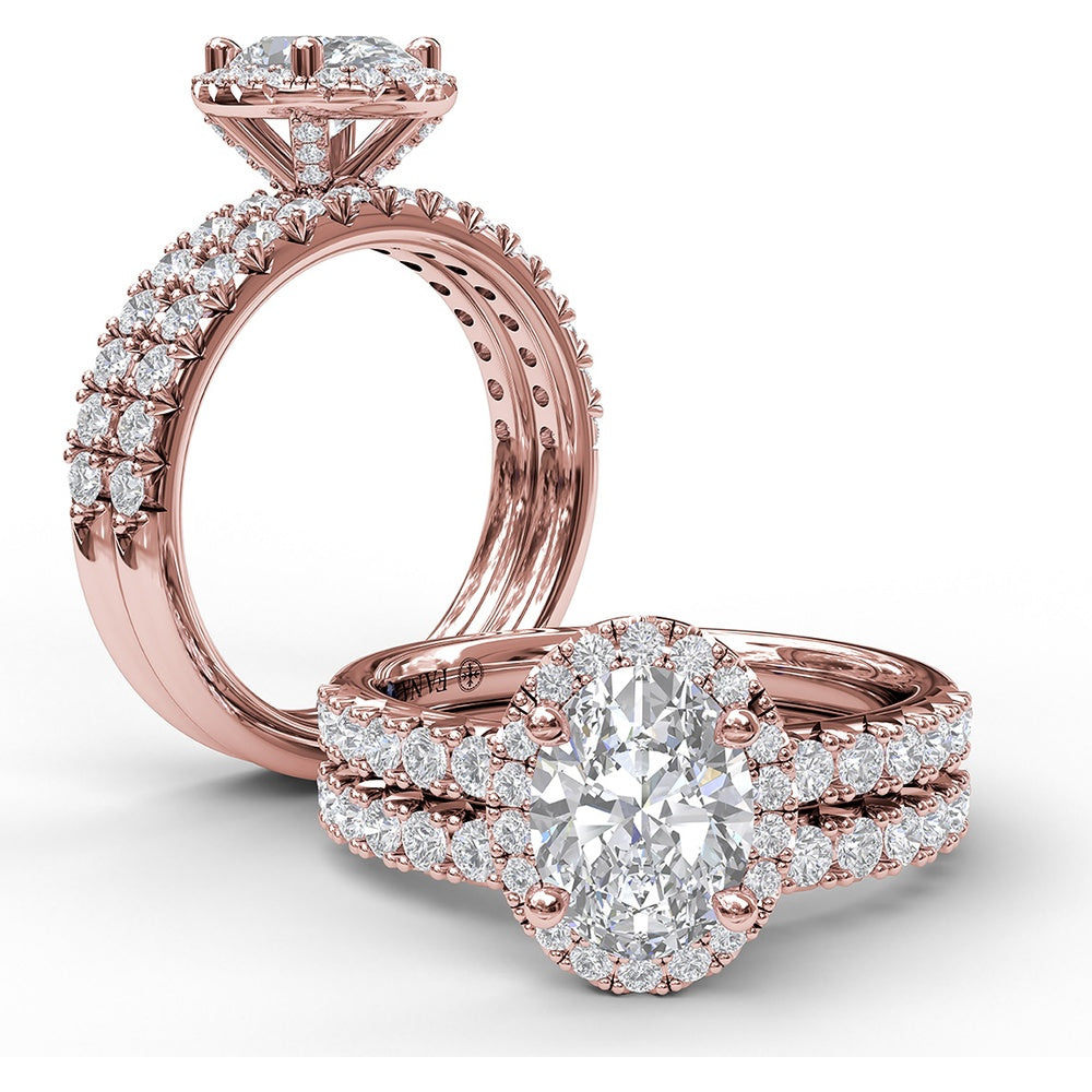Wedding Band with Shared-Prong Set Round Diamonds by Fana - 0.40 Carat Total Diamond Weight