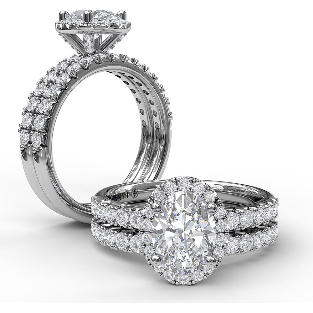 Wedding Band with Shared-Prong Set Round Diamonds by Fana - 0.40 Carat Total Diamond Weight