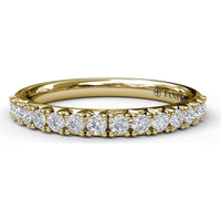 Wedding Band with Shared-Prong Set Round Diamonds by Fana - 0.40 Carat Total Diamond Weight