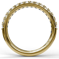Wedding Band with Shared-Prong Set Round Diamonds by Fana - 0.40 Carat Total Diamond Weight