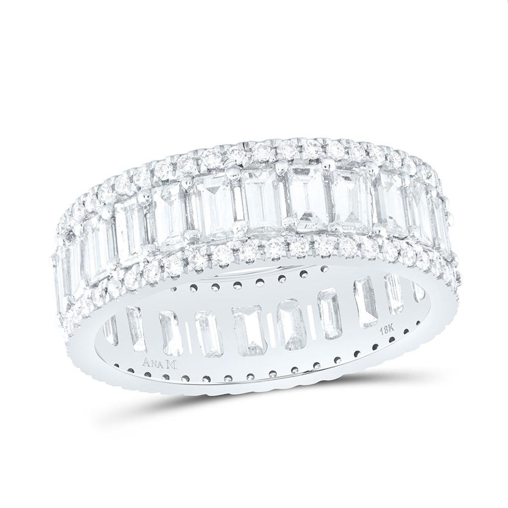 White Gold Diamond Band Ring - 2 5/8 Carat Total Diamond Weight