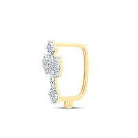 White Gold Diamond Cross Pendant - 1/8 Carat Total Diamond Weight
