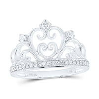 White Gold Diamond Heart Ring - 1/5 Carat Total Diamond Weight