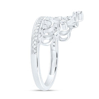 White Gold Diamond Heart Ring - 1/5 Carat Total Diamond Weight