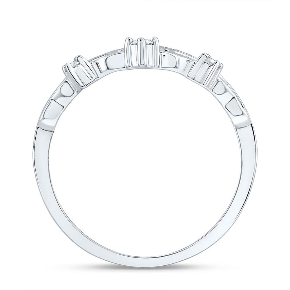 White Gold Diamond Heart Ring - 1/5 Carat Total Diamond Weight