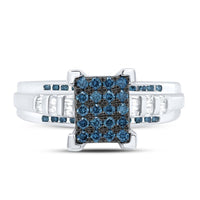 White Gold Emerald Diamond Ring - 1/2 Carat Total Gemstone Weight
