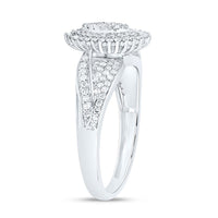 White Gold Marquise Diamond Ring - 1/2 Carat Total Diamond Weight