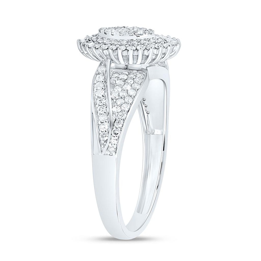 White Gold Marquise Diamond Ring - 1/2 Carat Total Diamond Weight