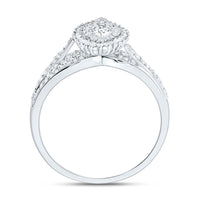 White Gold Marquise Diamond Ring - 1/2 Carat Total Diamond Weight
