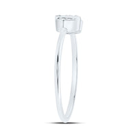 White Gold Pear Diamond Ring - 1/10 Carat Total Diamond Weight