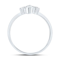 White Gold Pear Diamond Ring - 1/10 Carat Total Diamond Weight